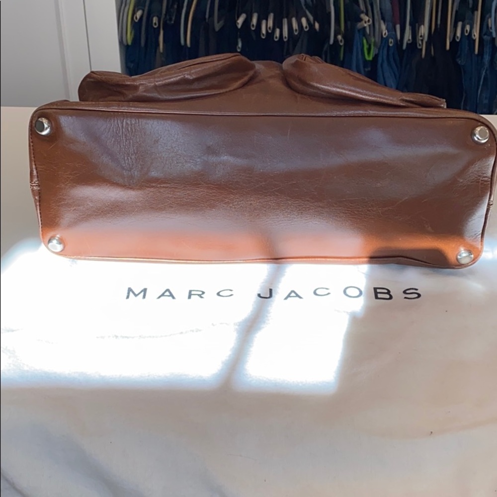 MARC JACOBS BLAKE BROWN LEATHER SATCHEL VINTAGE - Picture 7 of 17